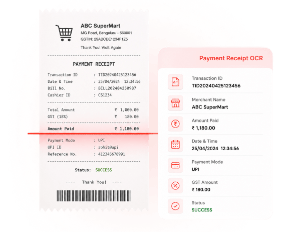 OCR Payment Receipt